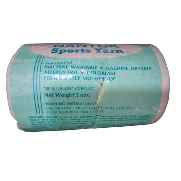 Vintage Columbia Minerva Nantuk Sports Yarn Orlon Acrylic Surf 6022 Two Full - Picture 9 of 10
